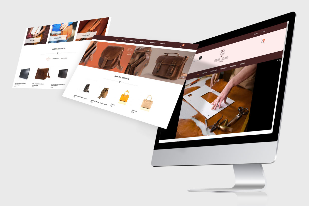Leather Creations eshop website